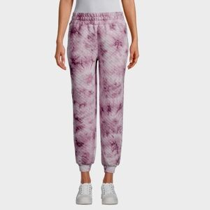 Flirtitude active quilted tie-dye jogger sweatpants
